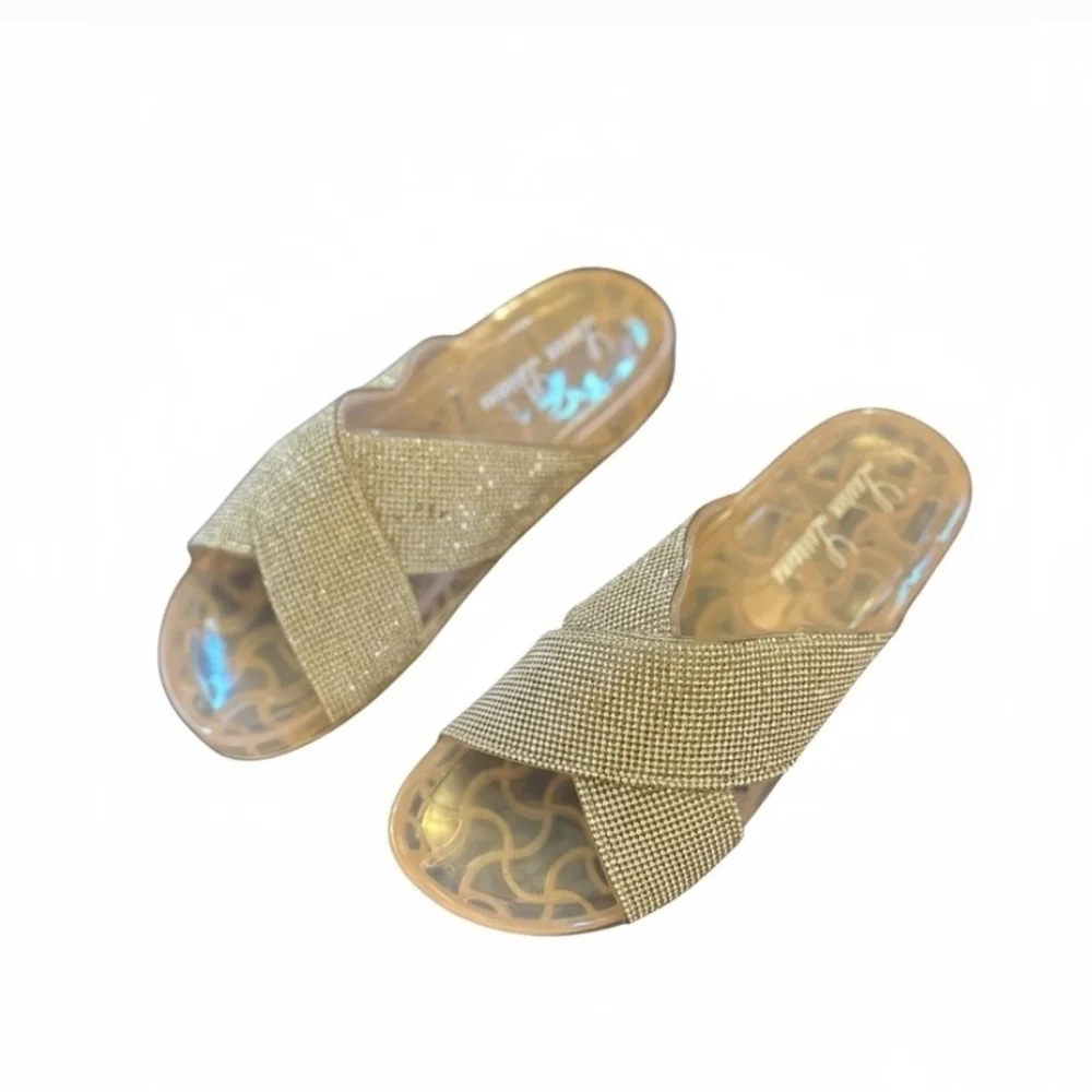 New Lauren Lorraine Nude Bling  Slides